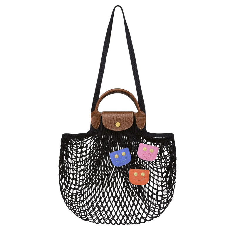 Le Pliage Filet L Mesh bag , Black - Canvas  - View 6 of  6
