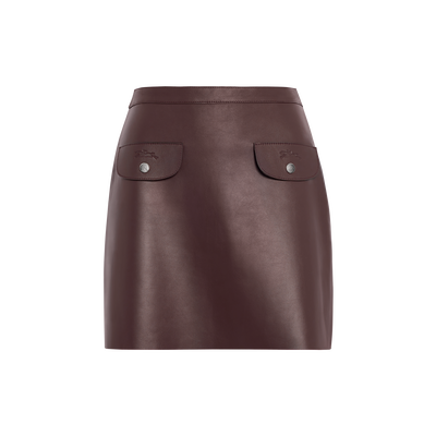 Skirt , Ebony - Leather