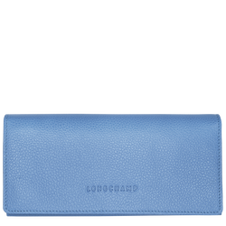 Le Foulonné Continental wallet , Cloud Blue - Leather