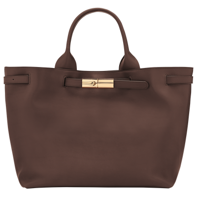 Le Smart L Handbag , Mocha - Leather
