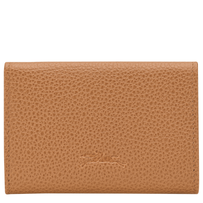 Le Foulonn&eacute; Compact wallet, Pecan