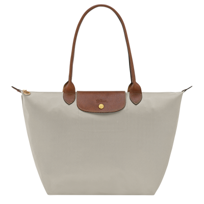 Le Pliage Original L Tote bag , Pebble - Recycled canvas