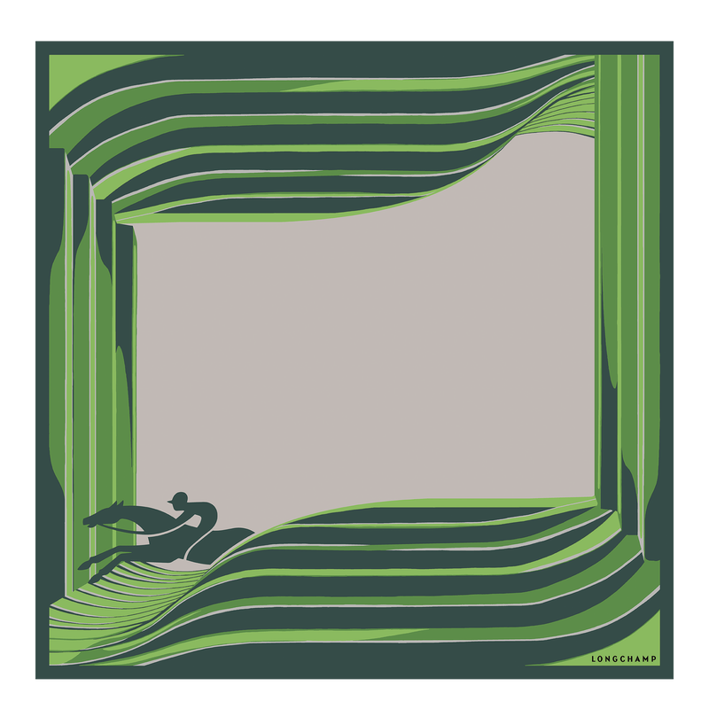 La Maison Unique Silk scarf 70 , Heritage Green - Silk  - View 1 of  1