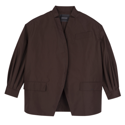 Kimono jacket , Mocha - Techno taffeta