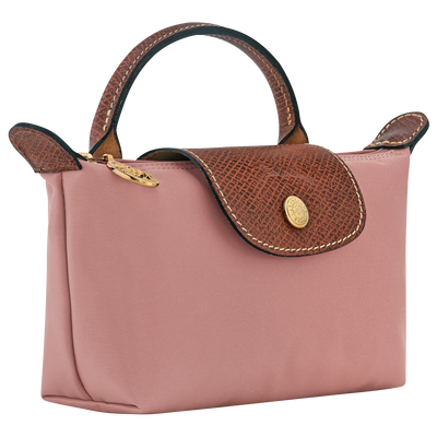 Le Pliage Original Pouch with handle , Pink Tea - Recycled canvas