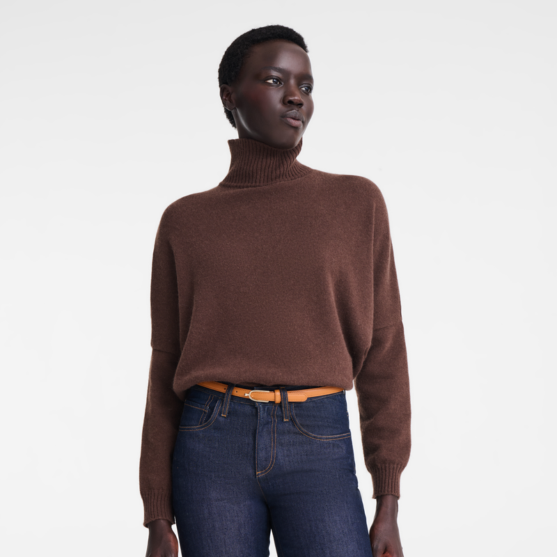 Le Foulonn&eacute; Ladies' belt , Amber - Leather  - View 2 of  3