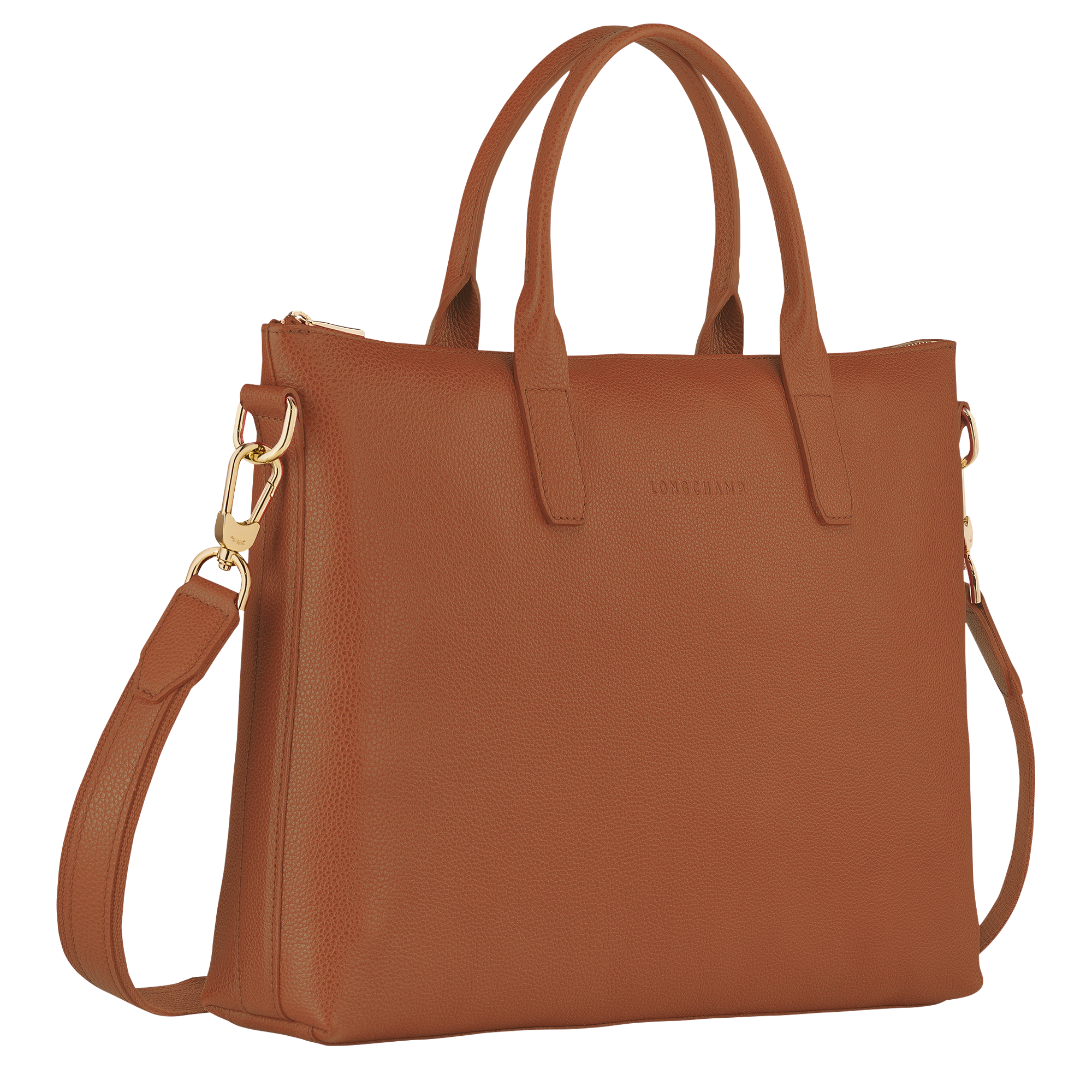 Briefcase S, Caramel - View 3 of
6 - zoom in Le Foulonné Briefcase S, Caramel