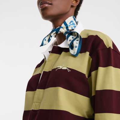 null Polo shirt, Pistachio/Burgundy