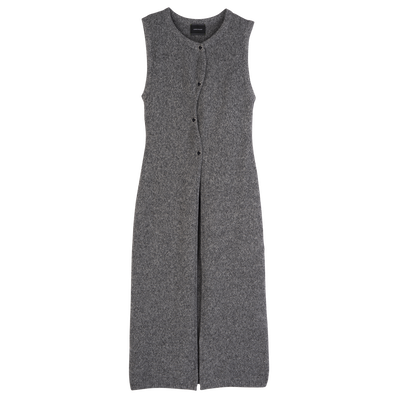 Sleeveless cardigan , Anthracite - Knit