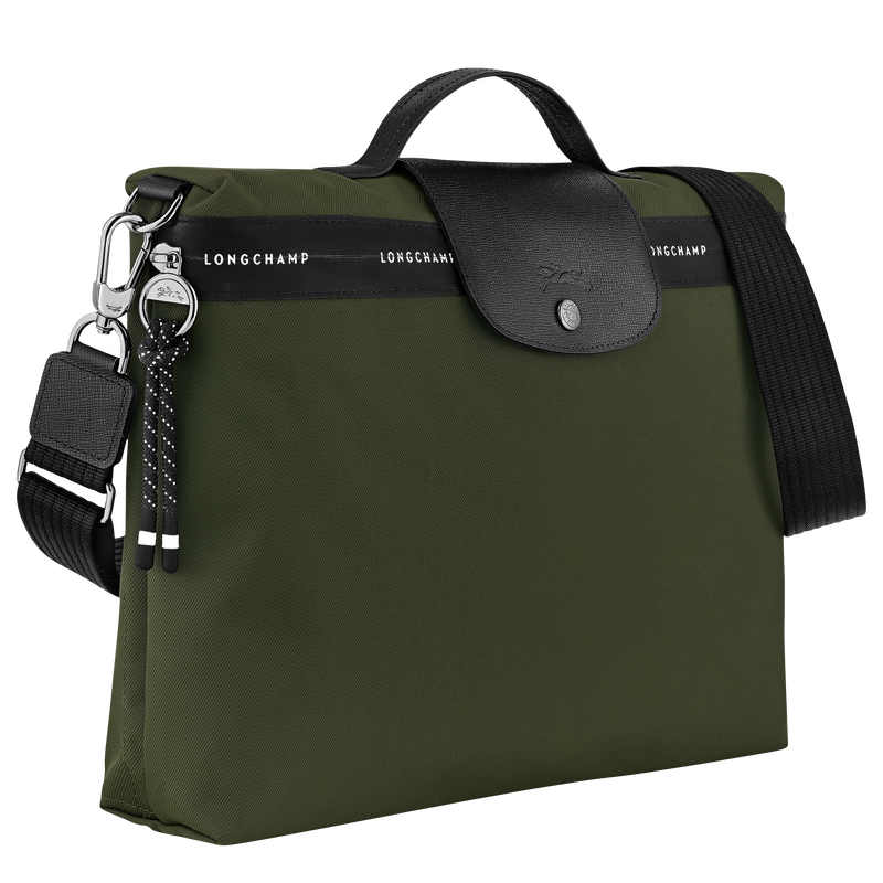 Le Pliage Energy Briefcase , Khaki - Canvas  - View 3 of  6