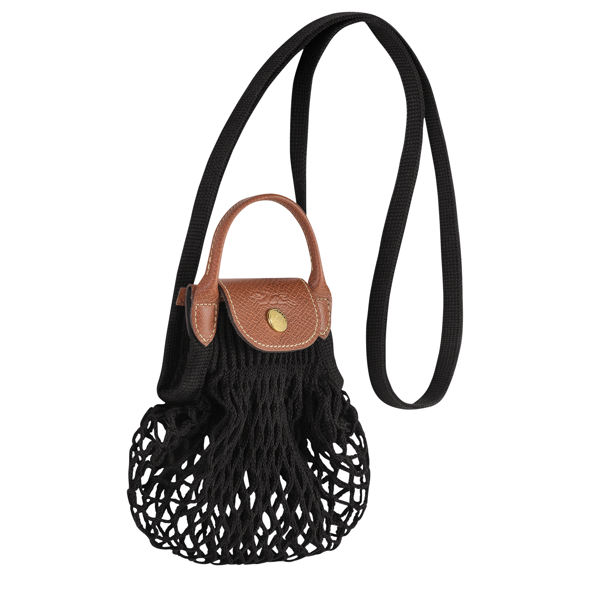 Mesh bag XS, Black - View 3 of 
        4 - zoom in Le Pliage Filet Mesh bag XS, Black
