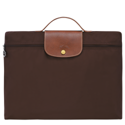 Le Pliage Original S Briefcase , Ebony - Recycled canvas