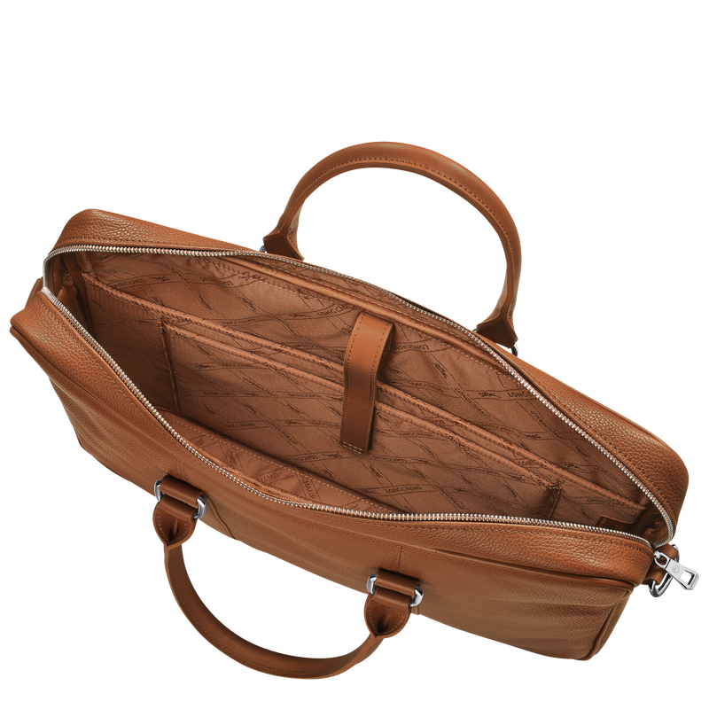 Le Foulonn&eacute; S Briefcase , Caramel - Leather  - View 5 of  5