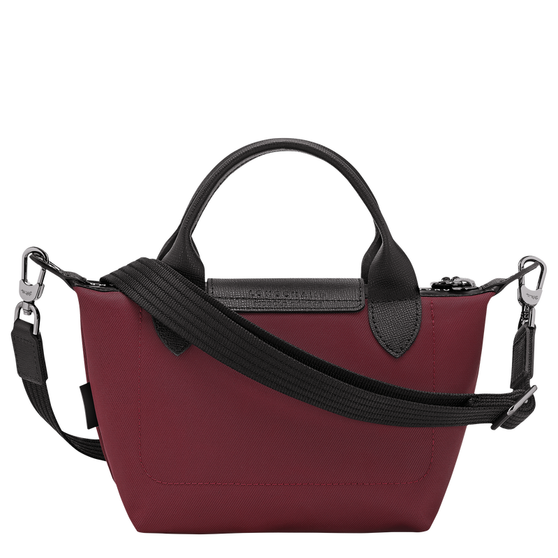 Le Pliage Energy XS Handbag , Burgundy - Recycled canvas  - View 4 of  4