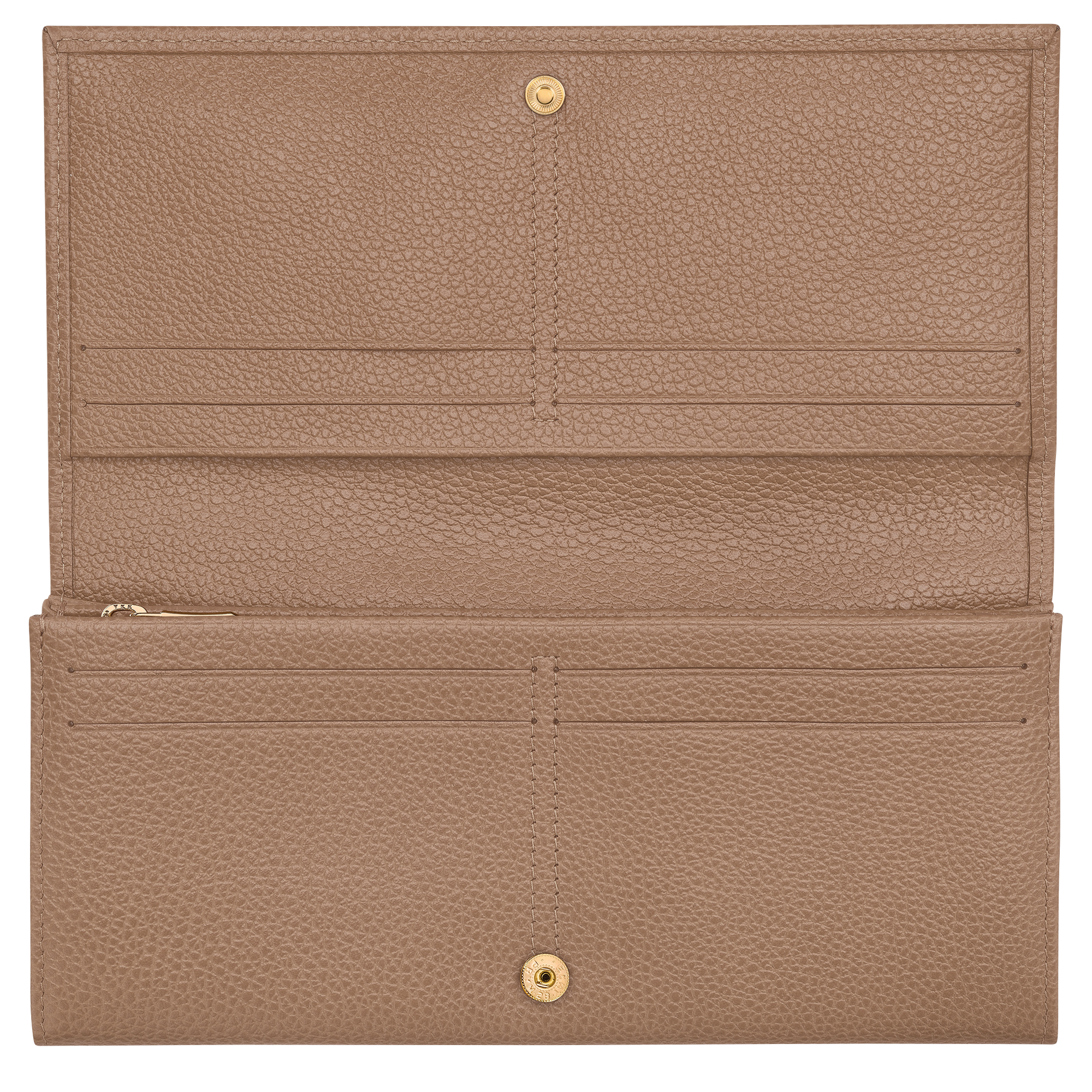 Le Foulonn&eacute; Long continental wallet, Biscuit