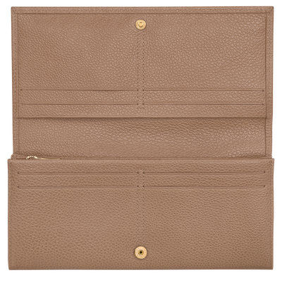 Le Foulonné Long continental wallet, Biscuit