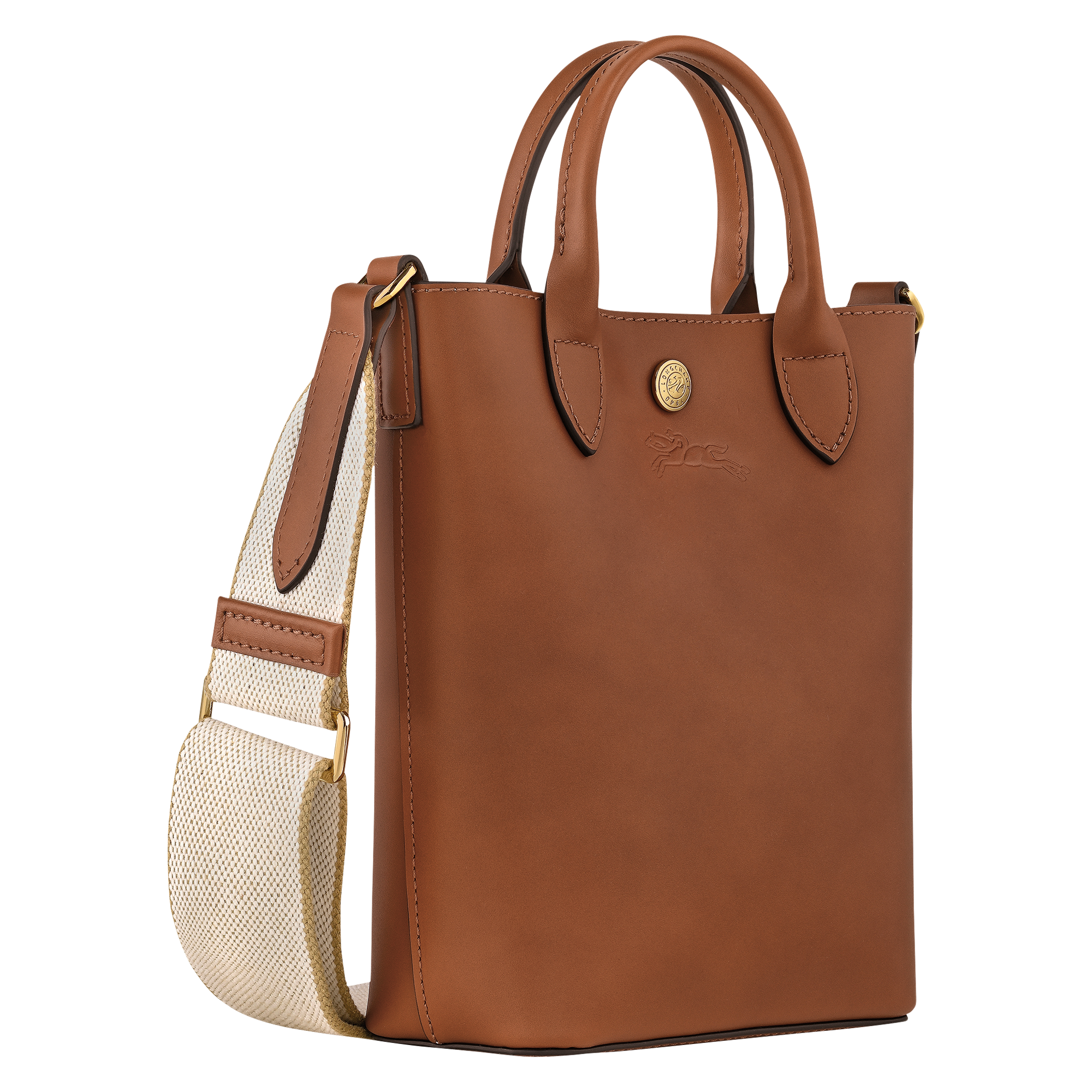 Tote bag XS, Cognac - View 3 of
6 - zoom in Épure Tote bag XS, Cognac
