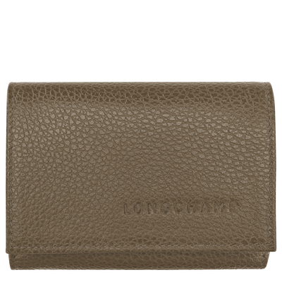 Le Foulonn&eacute; Compact wallet , Caper - Leather