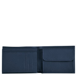 Le Foulonné Wallet , Navy - Leather