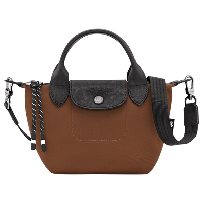 Le Pliage Energy XS Handbag , Chocolate - Recycled canvas