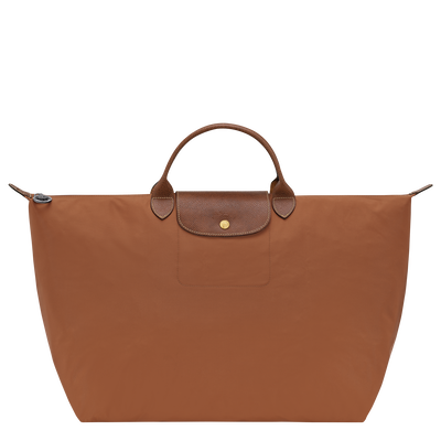 Le Pliage Original L Travel bag , Cognac - Recycled canvas