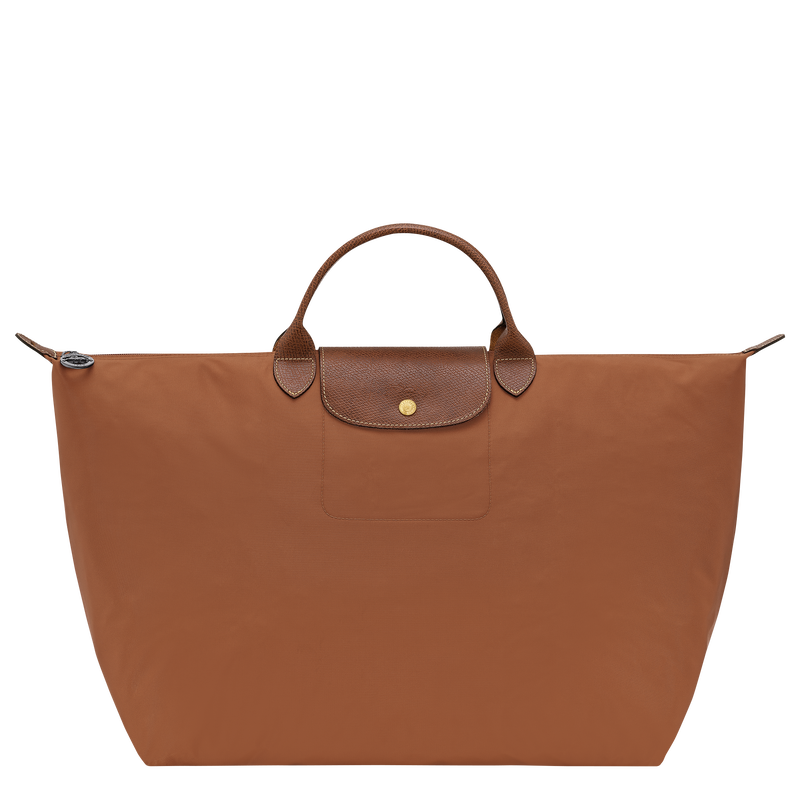 Le Pliage Original L Travel bag , Cognac - Recycled canvas  - View 1 of  7