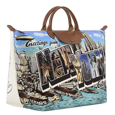 S Travel bag Longchamp X Jeremy Scott , Brown - Canvas