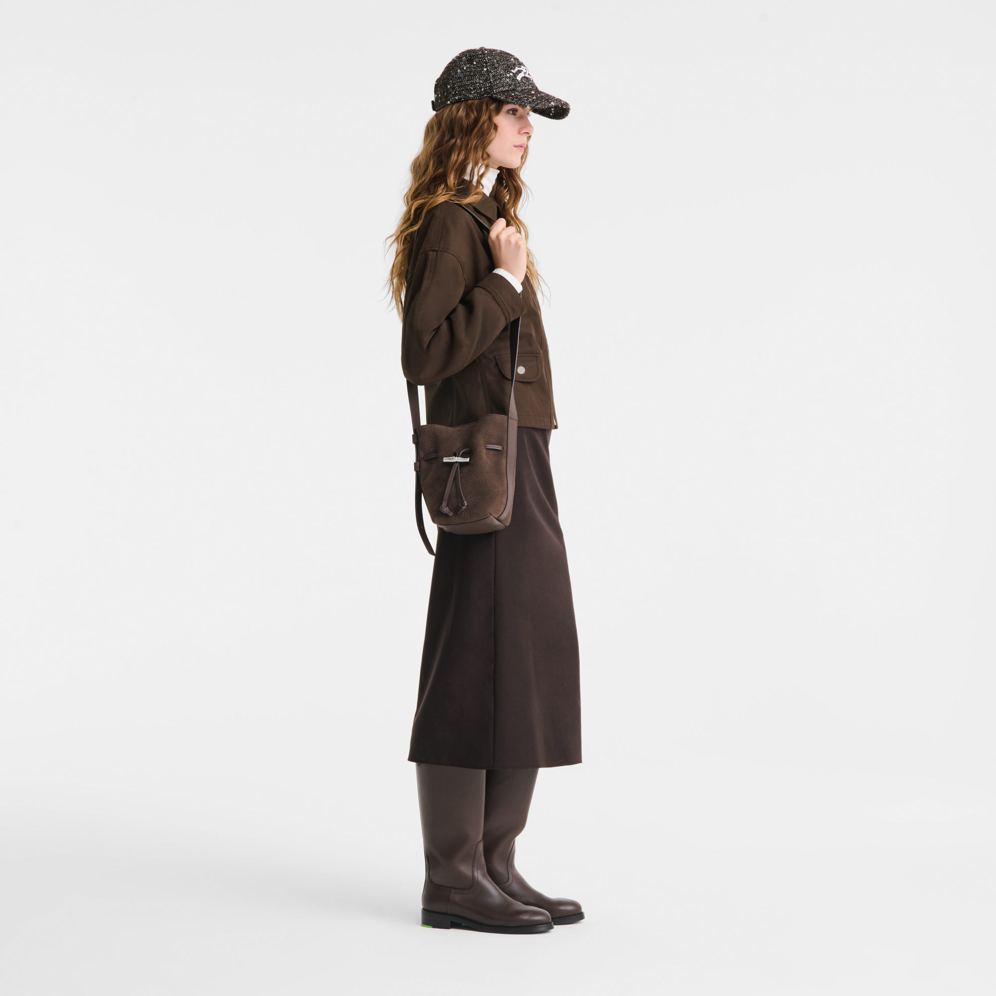 Le Roseau Bucket bag S, Mocha