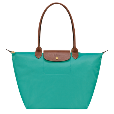 Le Pliage Original L Tote bag , Turquoise - Recycled canvas