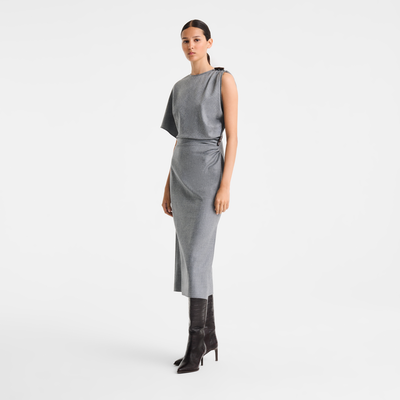 Dress , Grey - Flannel