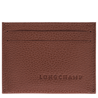 Le Foulonn&eacute; Card holder , Coffee - Leather