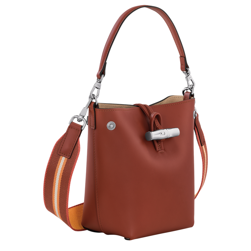 Roseau XS Bucket bag , Mahogany - Leather  - View 3 of  5