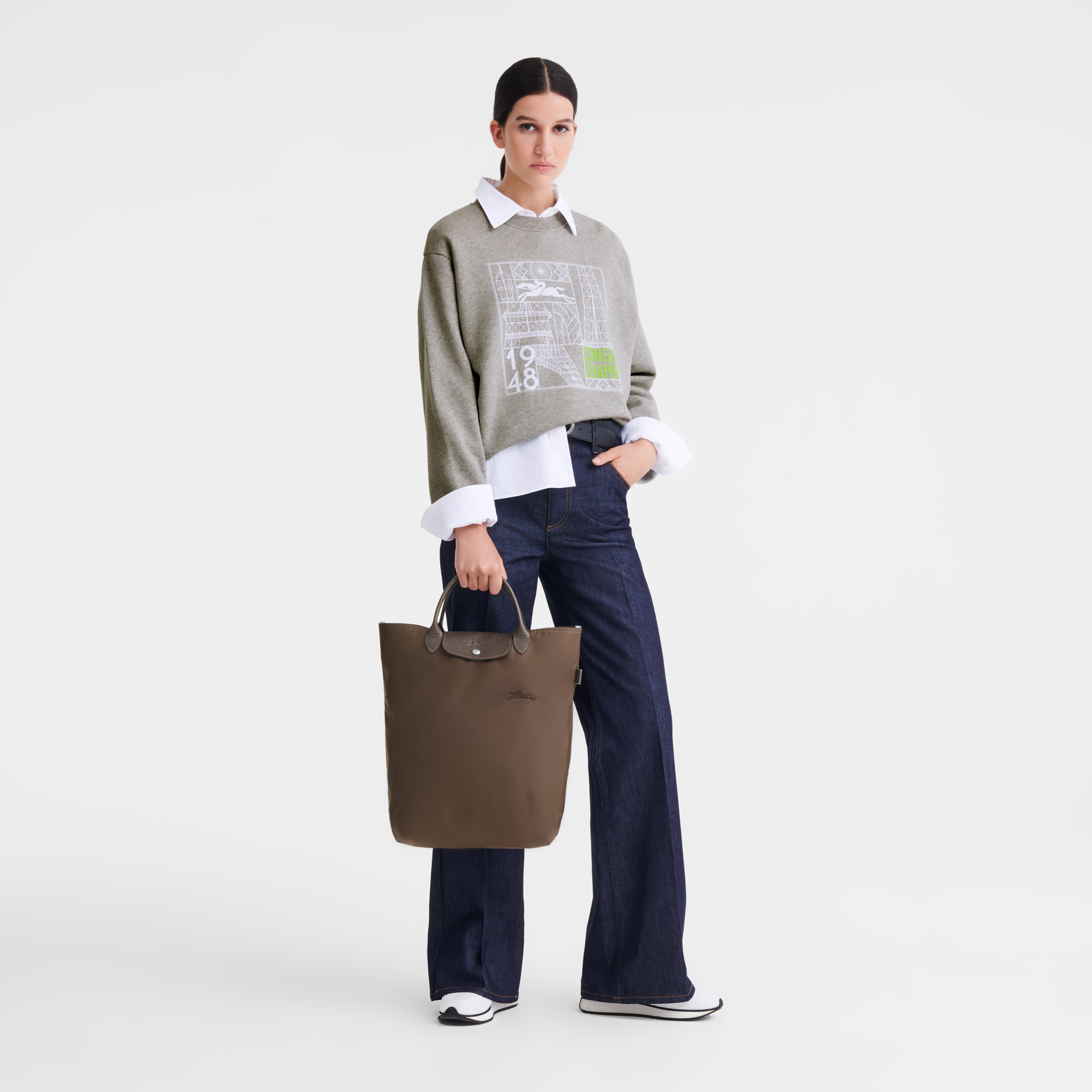 Tote bag M, Terra - View 2 of
7 - zoom in Le Pliage Green Tote bag M, Terra