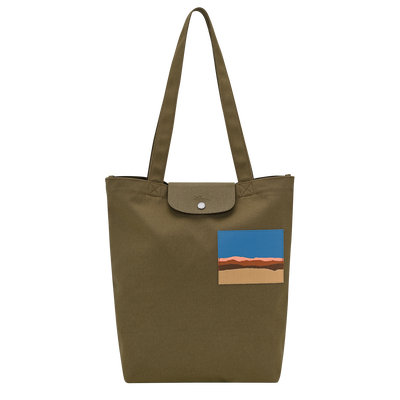 Caroline H&eacute;lain x Longchamp M Tote bag , Olive - Canvas