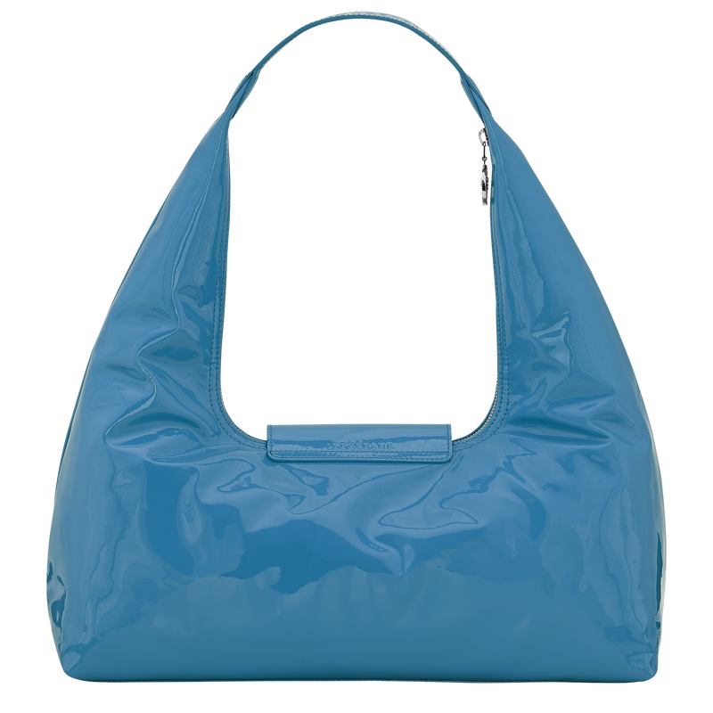 Le Pliage Xtra L Shoulder bag , Azure - Leather  - View 3 of  3