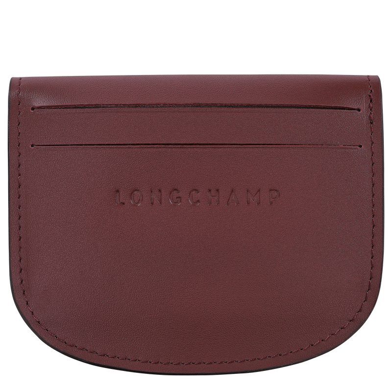Épure Card holder , Burgundy - Leather  - View 2 of  2