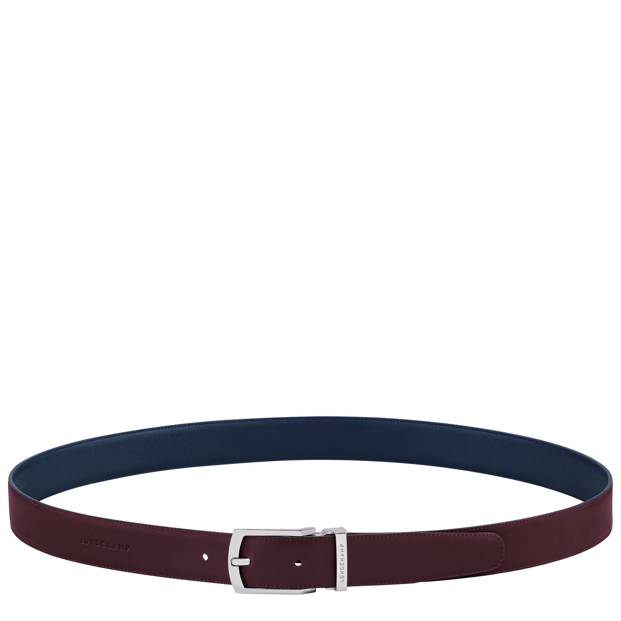 Delta Box Men's belt, Navy/Burgundy