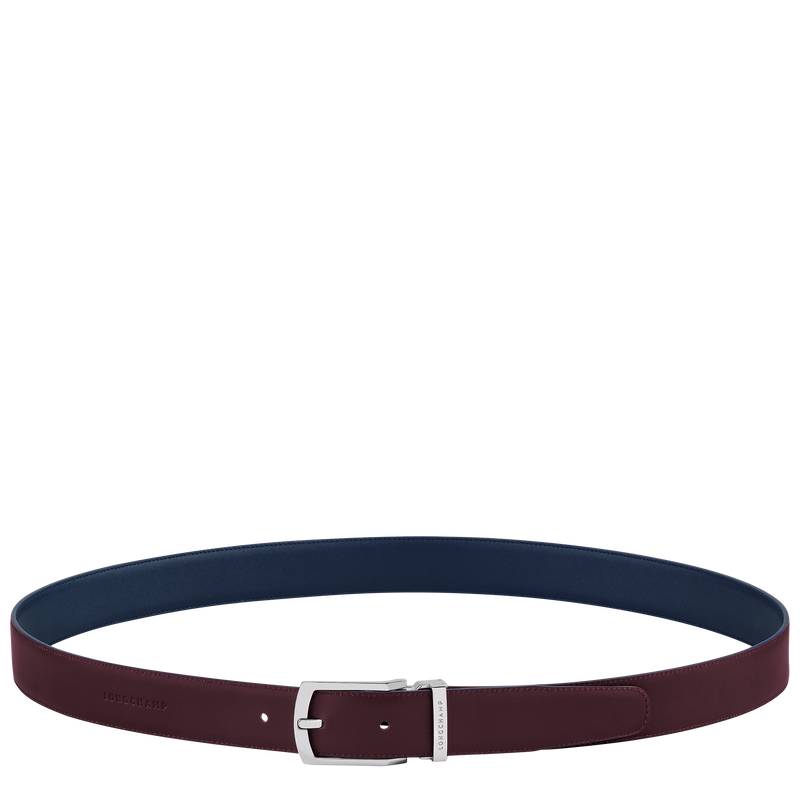 Delta Box Men's belt , Navy/Burgundy - Leather  - View 4 of  5 Delta Box Men's belt , Navy/Burgundy - Leather  - View 4 of  5