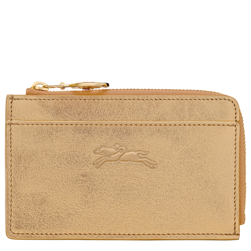 Le Pliage Xtra Card holder , Gold - Leather  - View 1 of  2