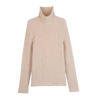 High neck sweater , Ecru - Knit
