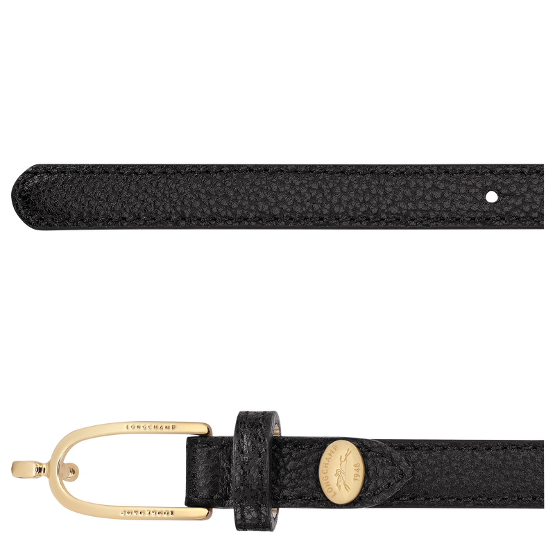 Le Foulonn&eacute; Ladies' belt , Black - Leather  - View 3 of  3