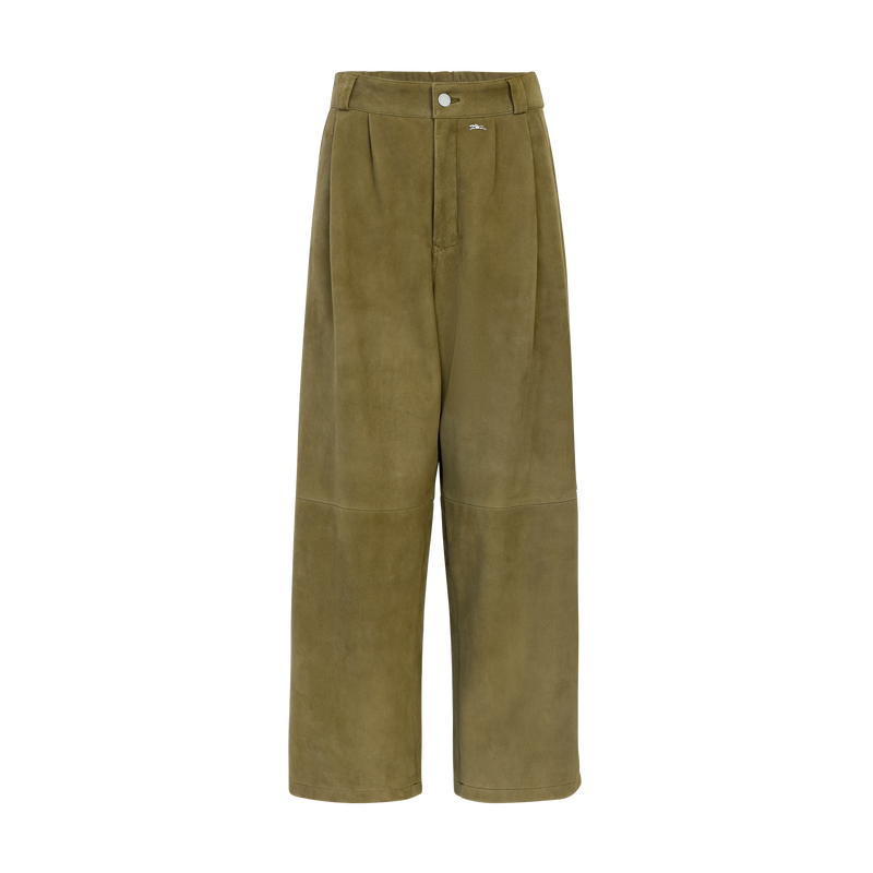 Trousers , Olive - Leather  - View 1 of  4
