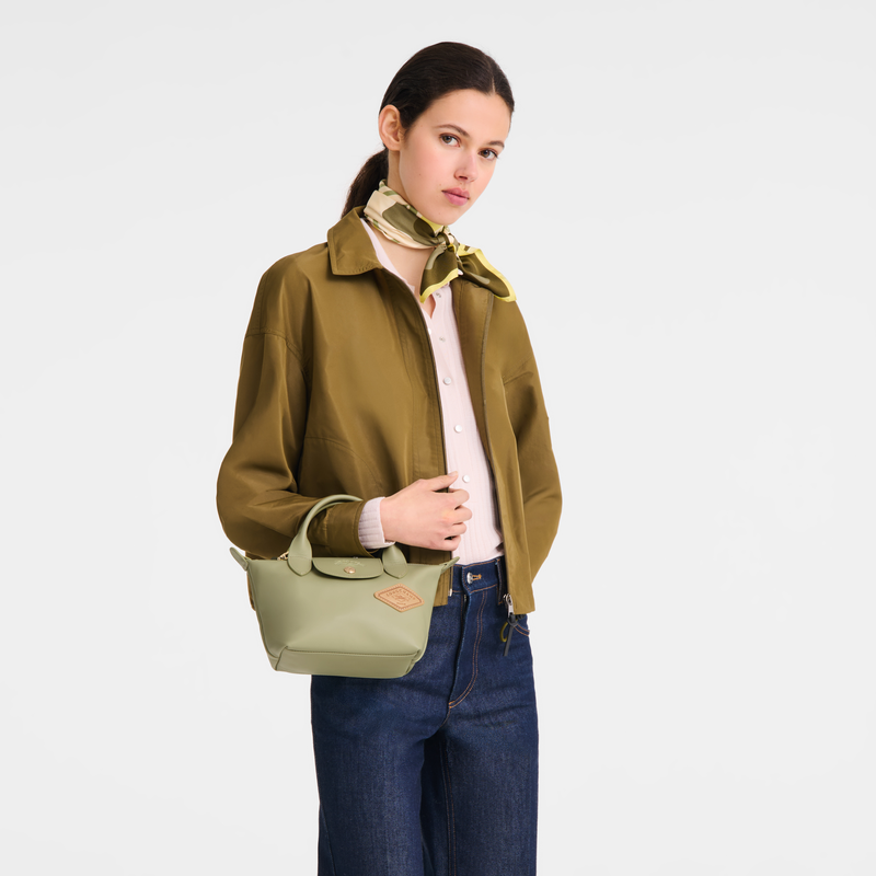 Le Pliage Xtra XS Handbag Almond Green - Leather | Longchamp TH