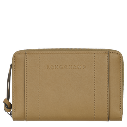Longchamp 3D Wallet , Tobacco - Leather