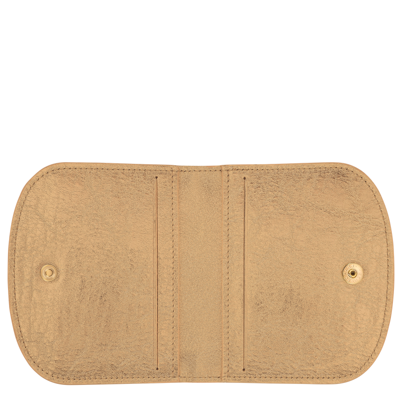 Le Pliage Xtra Card holder , Gold - Leather  - View 3 of  3