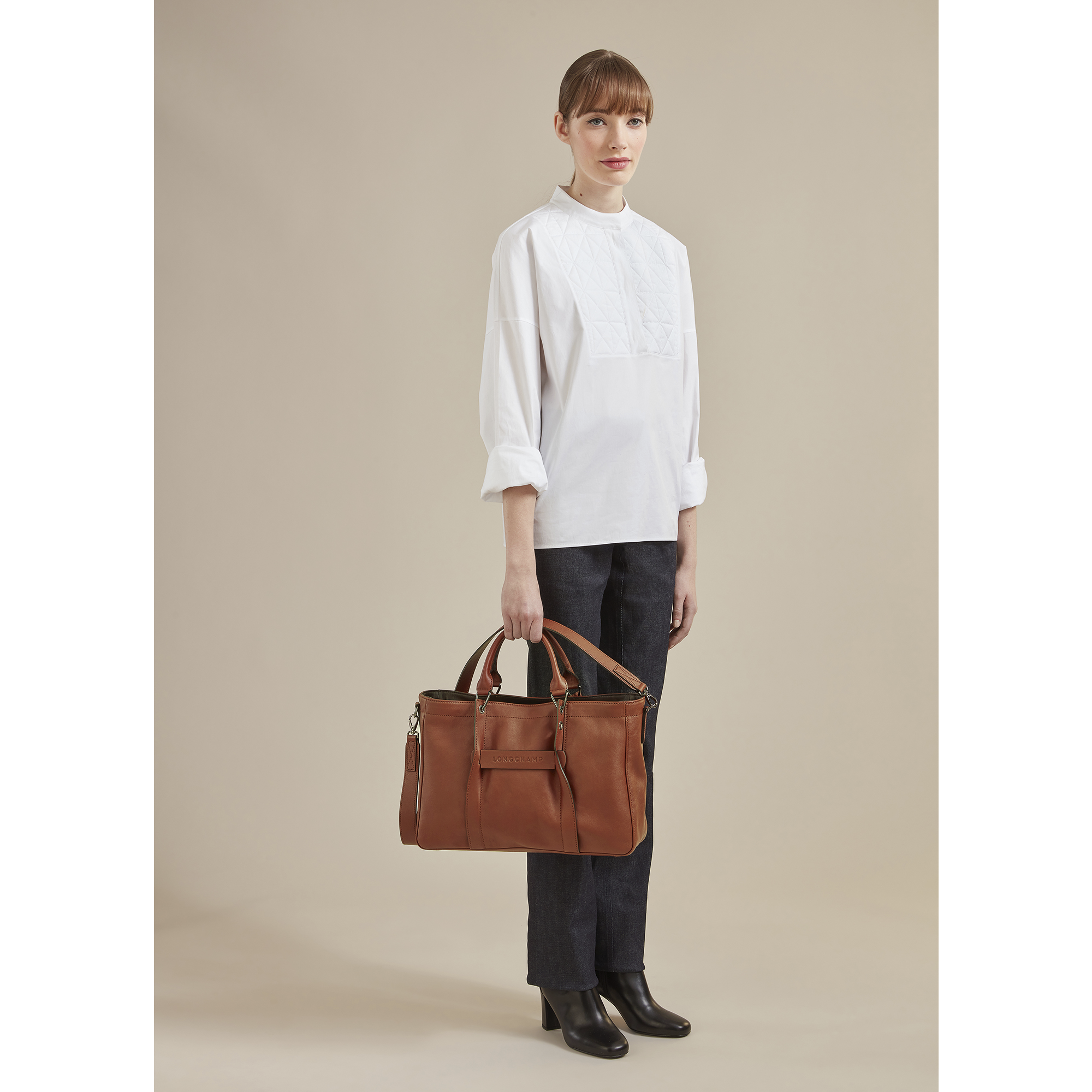 Longchamp 3D L Handbag Yellow - Leather (L1285772020)