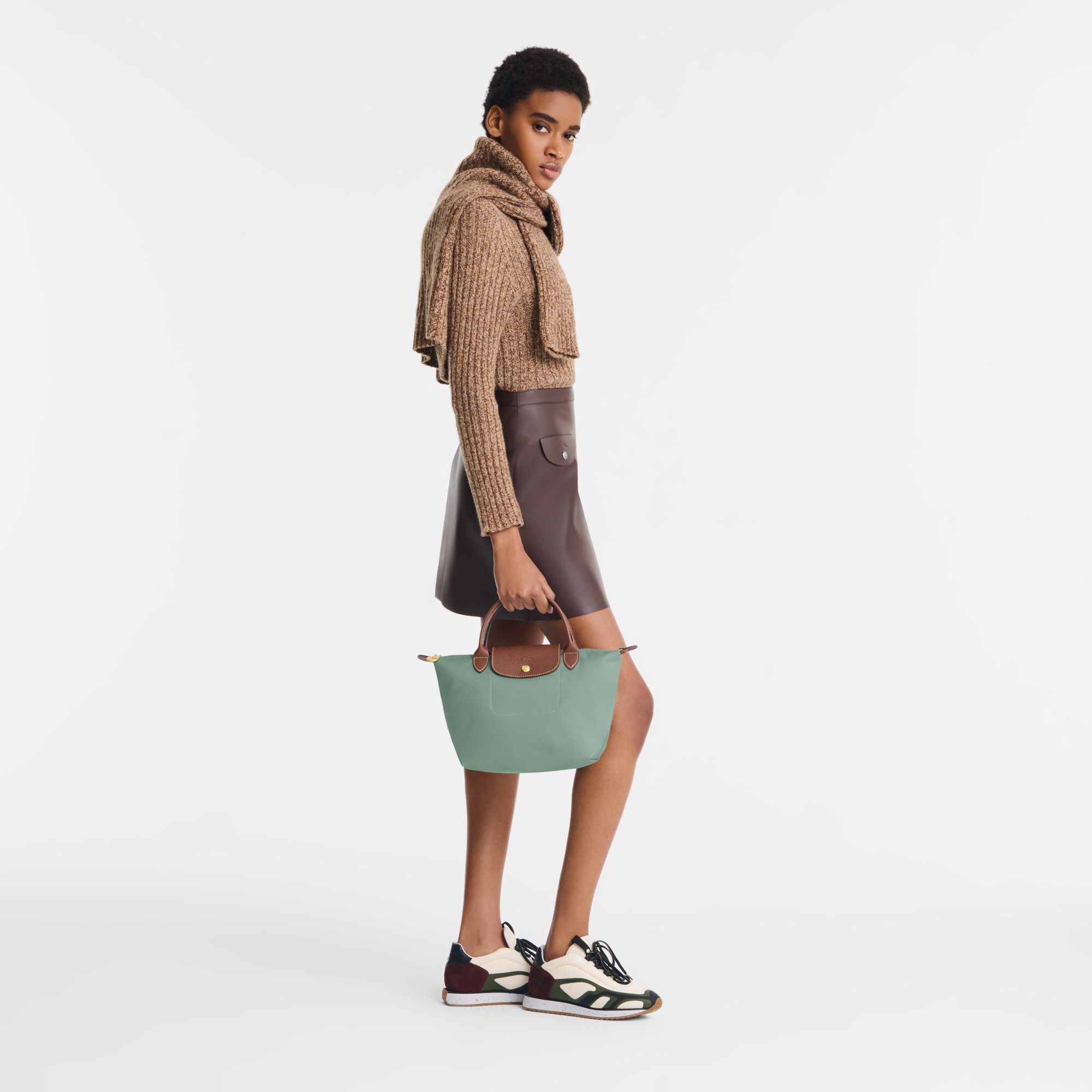 Handbag S, Celadon - View 2 of
3 - zoom in Le Pliage Original Handbag S, Celadon