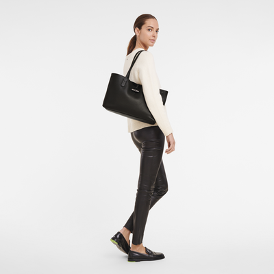 Roseau Essential L Tote bag Black - Leather | Longchamp TH