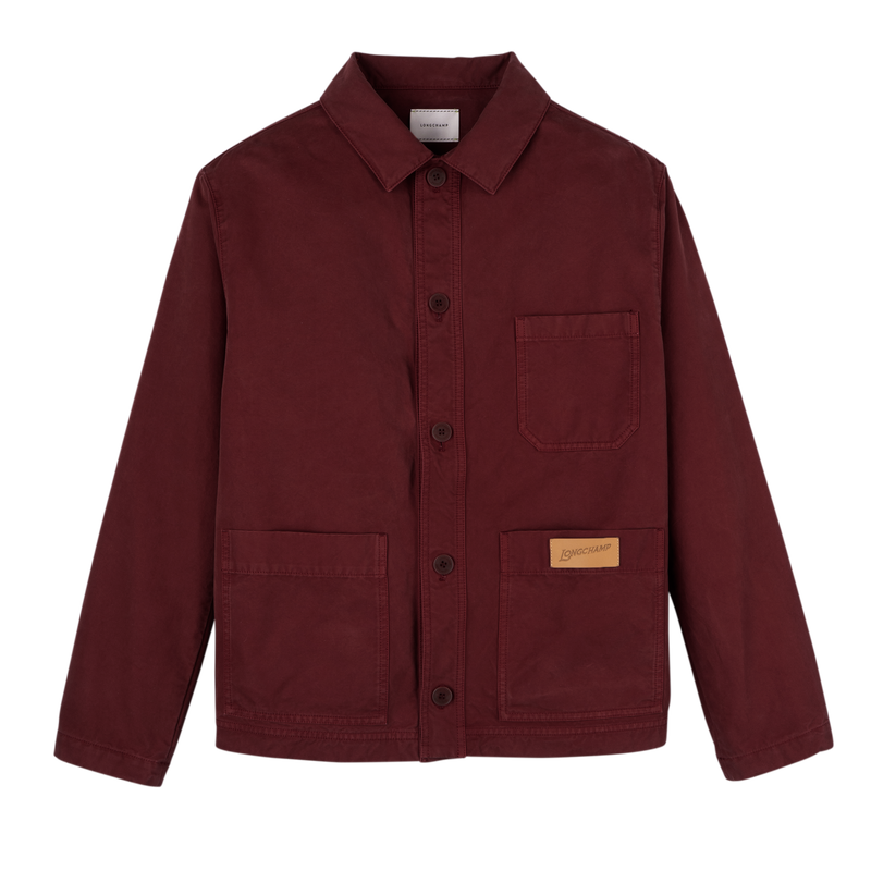 Jacket , Burgundy - Overdyed cotton  - View 1 of  5
