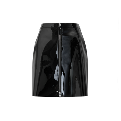 Skirt , Black - Leather